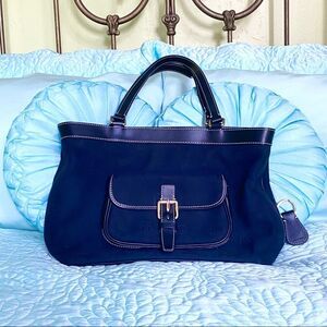 Dooney & Bourke Black DB Patterned Tote & Key Fob